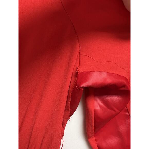 Leith Women’s Red Long Sleeve Romper Blazer Style Jewel Button Size XL READ - Picture 9 of 9